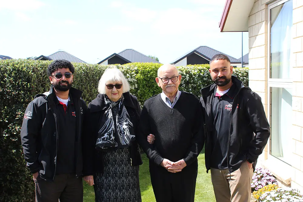 Our team with some of our senior move clients in Christchurch