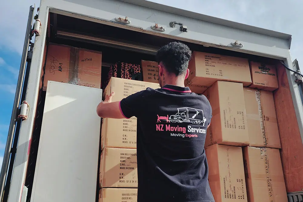 Packing the truck for a senior move in Christchurch