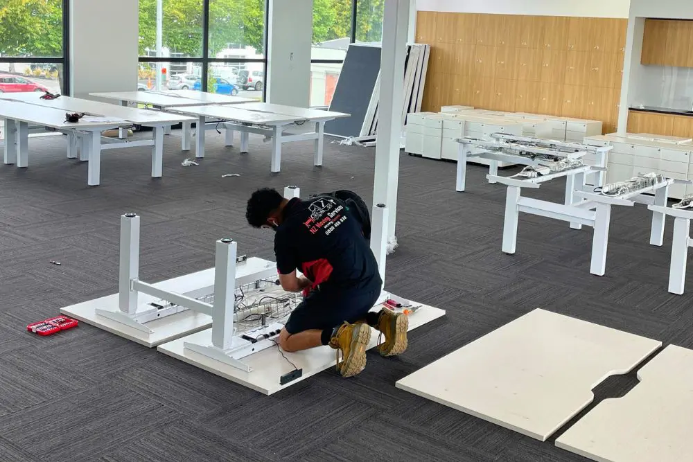 Expert movers packing up an office ready for moving